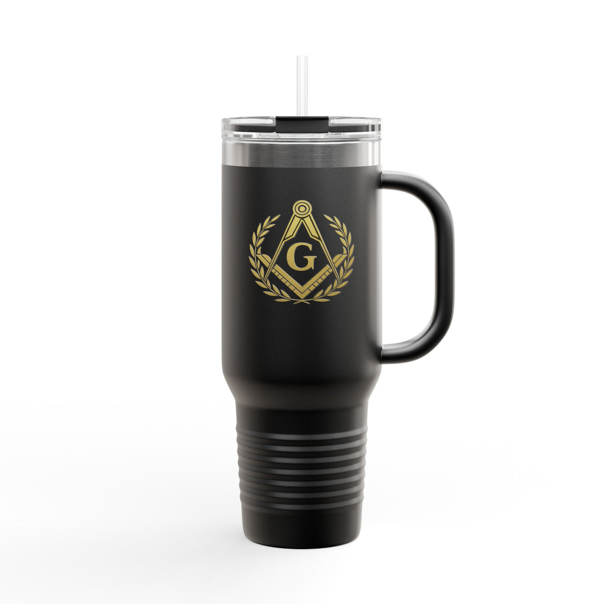Master Mason Blue Lodge Ringneck Tumbler - Black Stainless Steel & Insulated - Bricks Masons