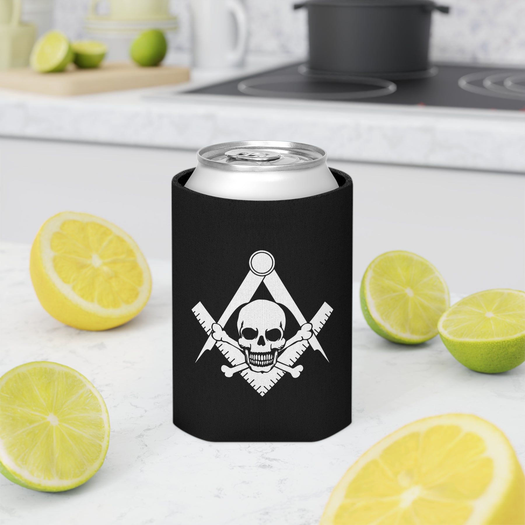 Widows Sons Can Cooler - Skull & Bones With Square & Compass - Bricks Masons
