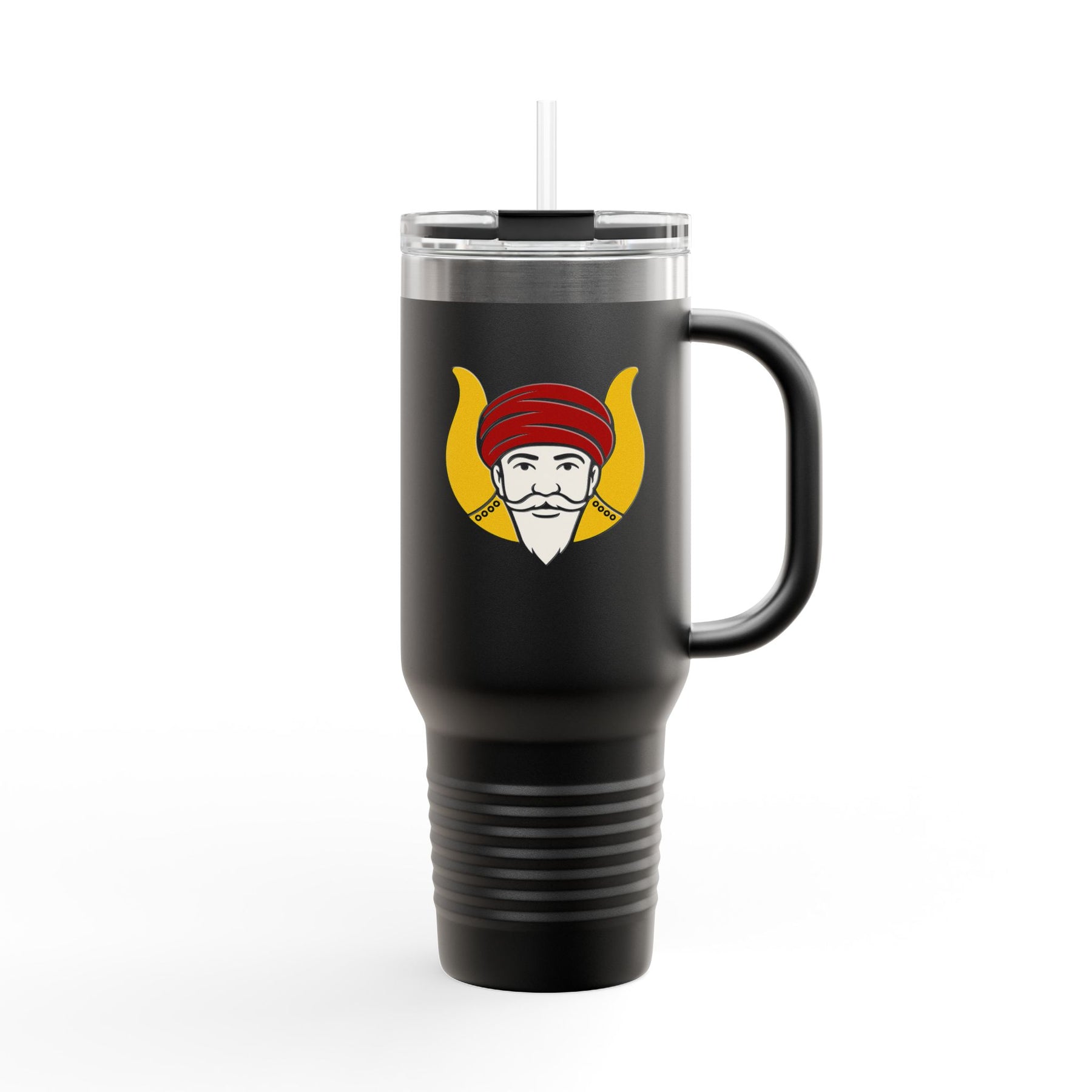GROTTO Ringneck Tumbler - Black Stainless Steel & Insulated 40oz - Bricks Masons