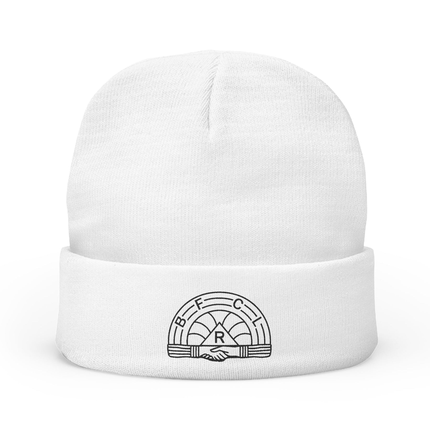 International Order of The Rainbow For Girls Beanie - Knit Embroidery Emblem - Bricks Masons