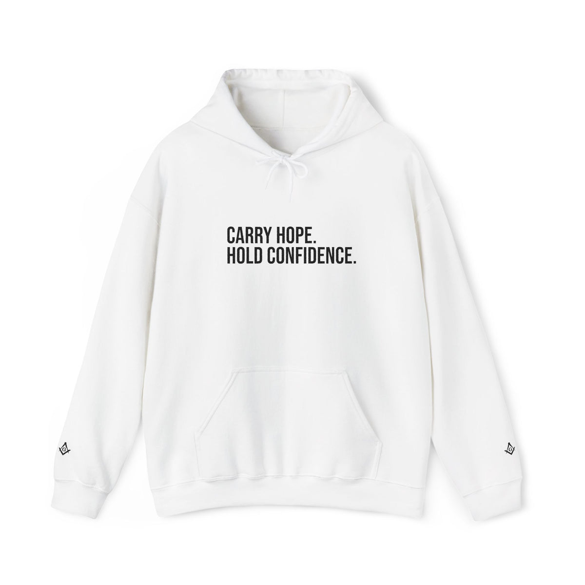 Master Mason Blue Lodge Hoodie - Carry Hope Hold Confidence - Bricks Masons