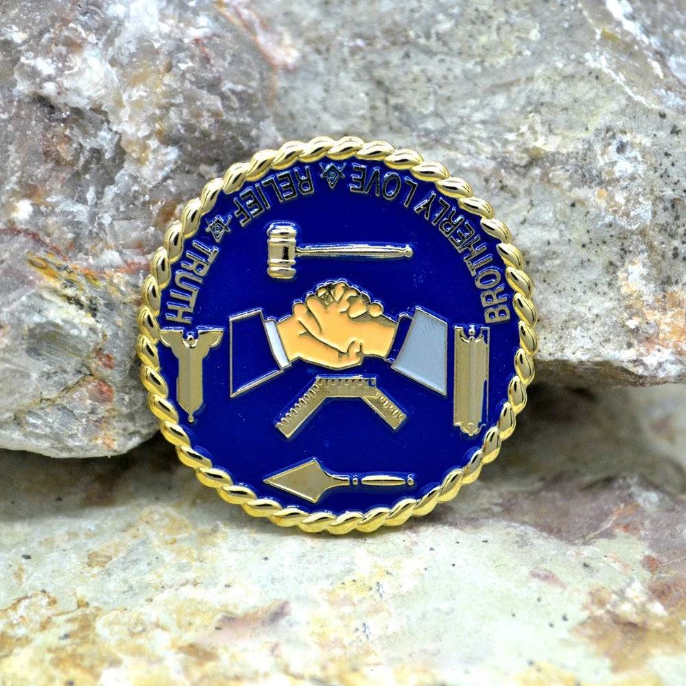 Blue Lodge Lapel Pin - Grip Tools - Bricks Masons