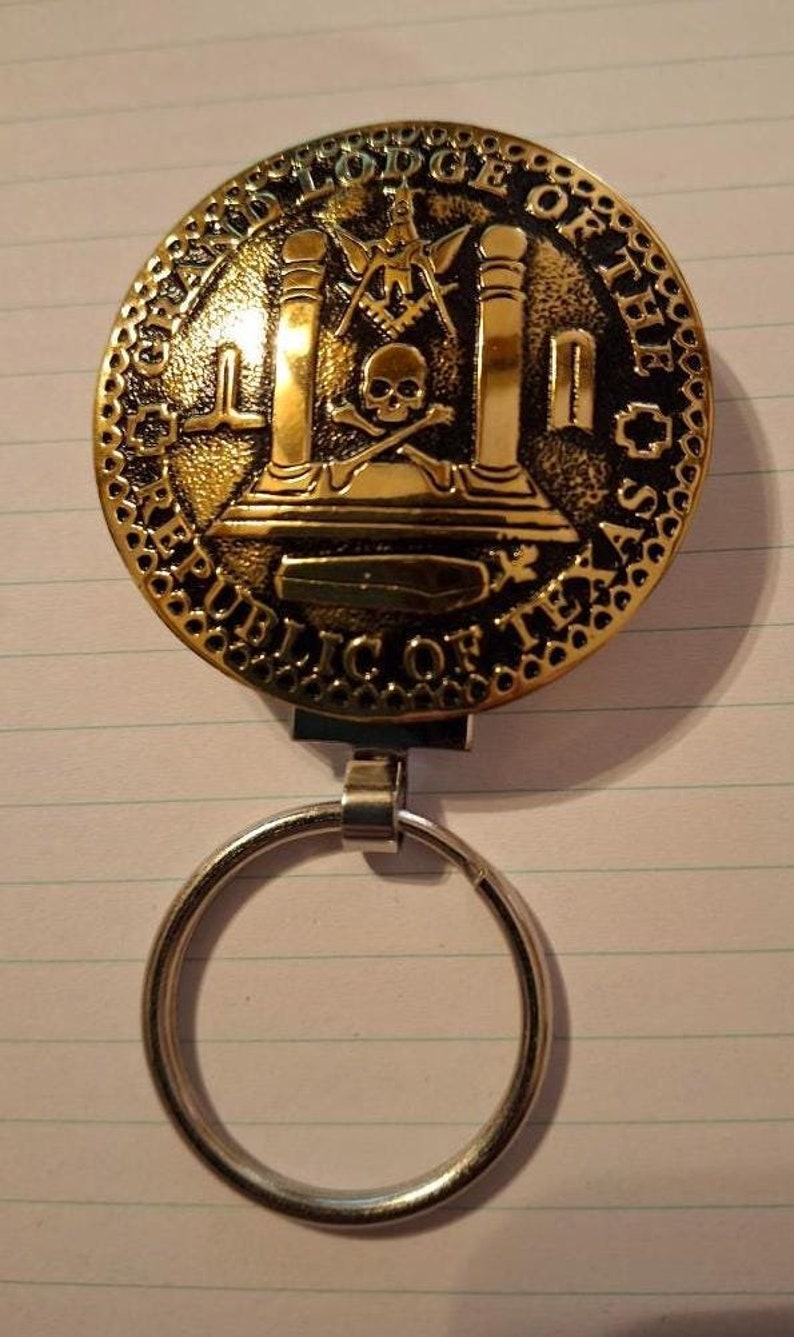 Master Mason Blue Lodge Keychain - Grand Lodge of the Republic of Texas - Bricks Masons