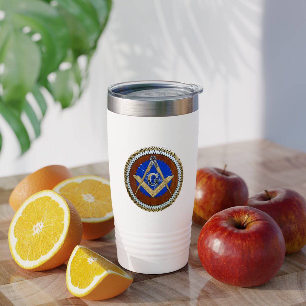 Master Mason Blue Lodge Ringneck Tumbler - Square & Compass G - Bricks Masons