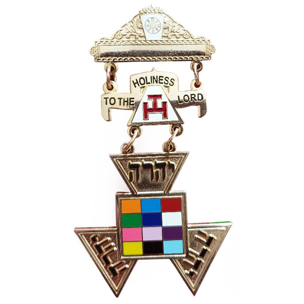 Past High Priest Royal Arch Chapter Breast Jewel - Triple Tau Insignia - Bricks Masons