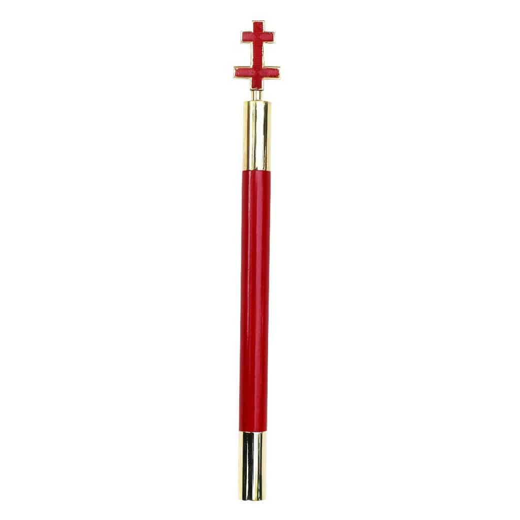 Preceptor Knights Templar Baton - Red Color - Bricks Masons