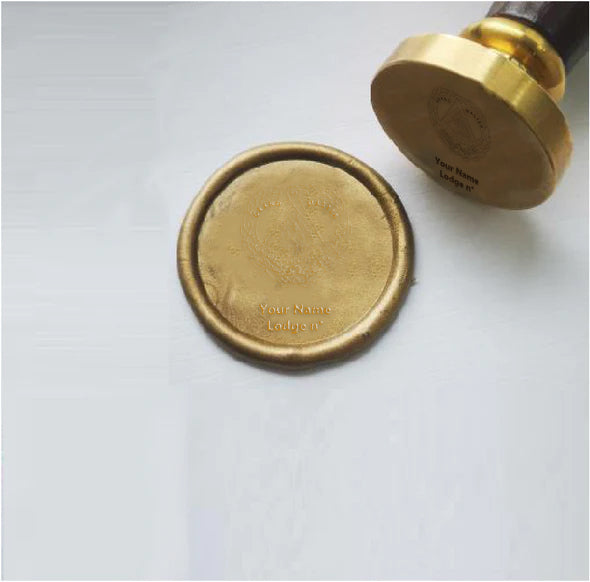 Grand Master Blue Lodge Wax Seal Stamp - Various Sizes - Bricks Masons