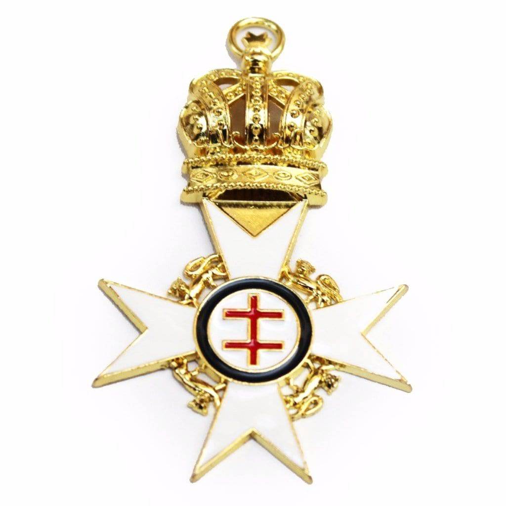 Past Preceptor Knights Templar English Regulation Collar Jewel - Gold Plated