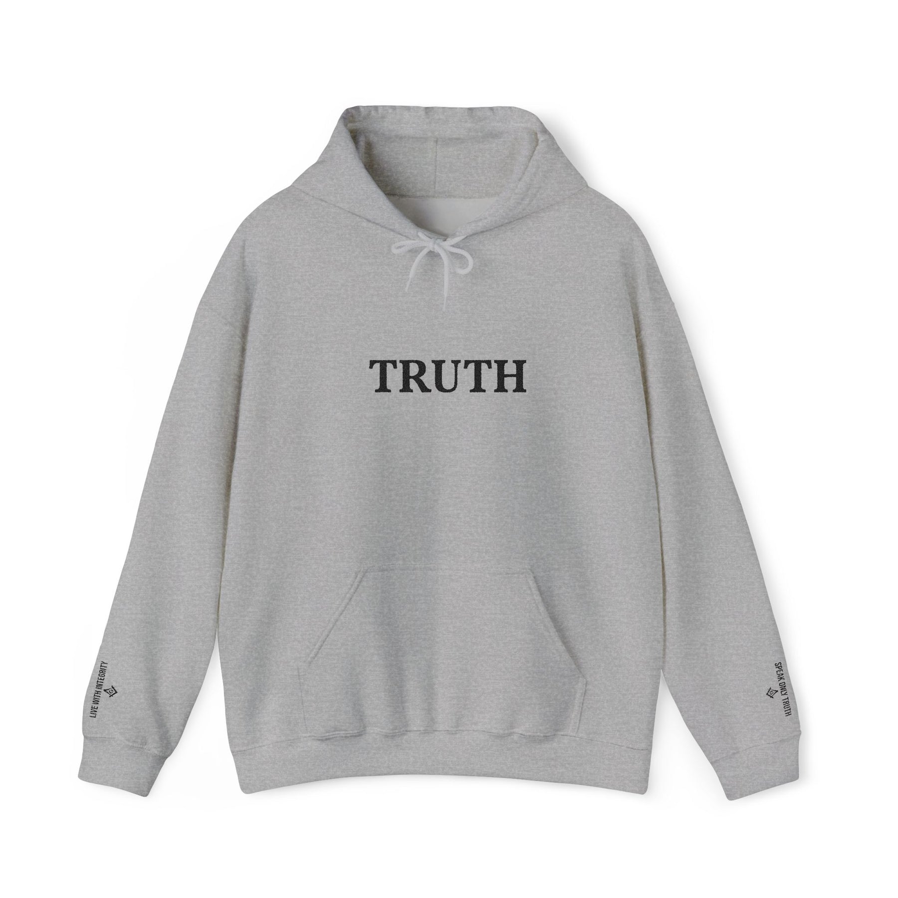 Master Mason Blue Lodge Hoodie - Truth Front & Sleeves Embroidery - Bricks Masons