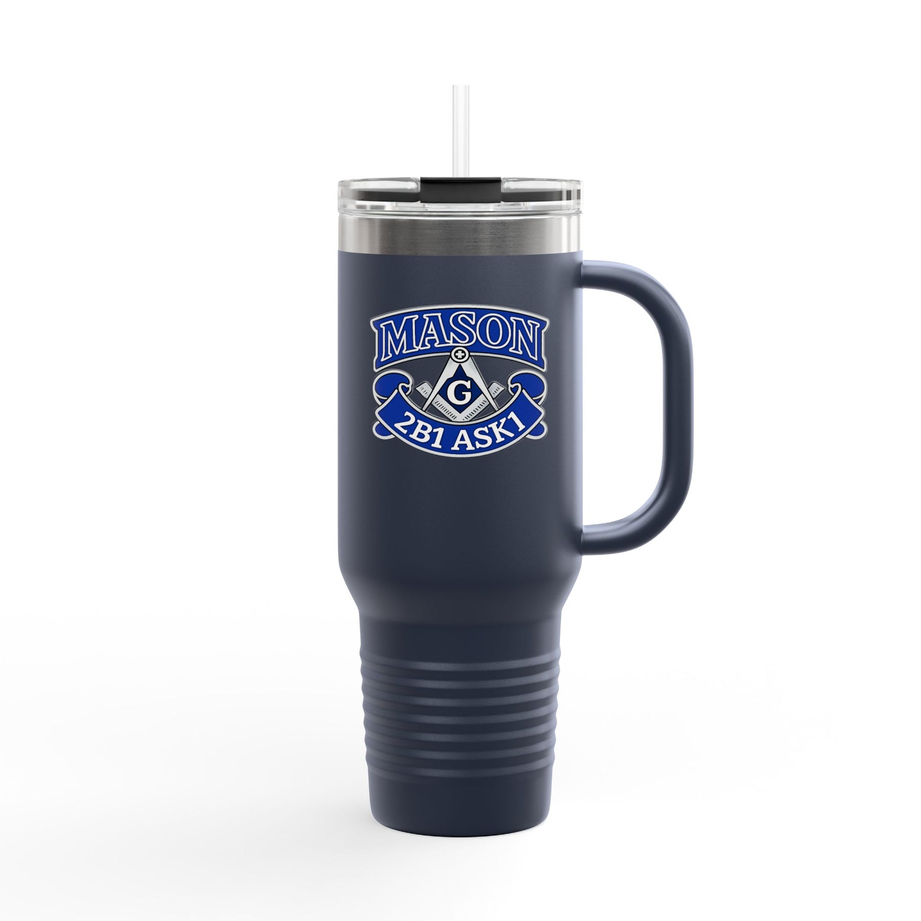 Master Mason Blue Lodge Ringneck Tumbler - 2B1 ASK1 mit Winkelmaß und Zirkel G