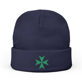 Order Of Saint Lazarus Beanie - Knit Embroidery Emblem - Bricks Masons
