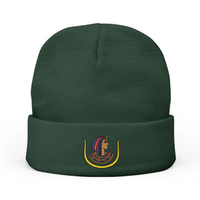 DOI Beanie - Knit Embroidery Emblem - Bricks Masons