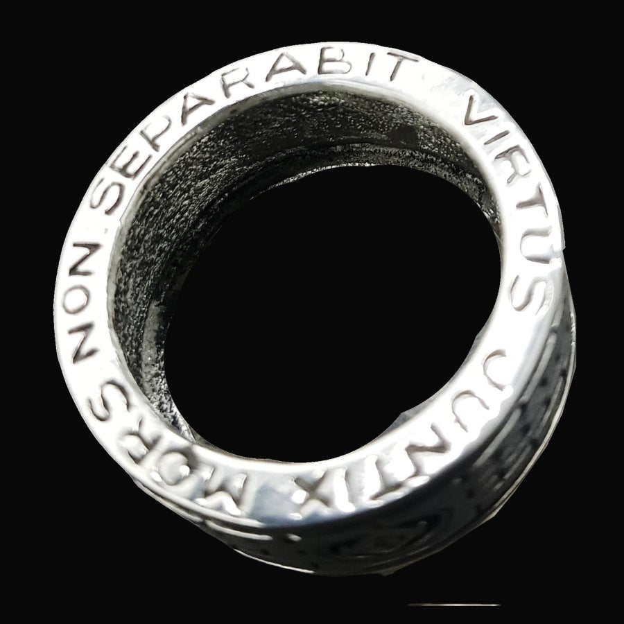 Mason Compas Acacia Ring 1.9 Cm Circunf In Silver Art 1112 - Bricks Masons