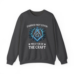 Master Mason Blue Lodge Sweatshirt – Verdient, nicht geschenkt – Meister der Freimaurer-Bruderschaft S&amp;C G