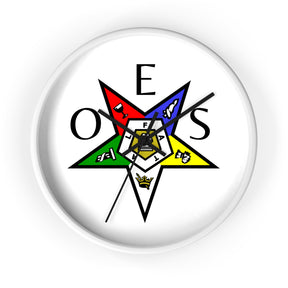 OES Clock - Colorful Star Emblem - Bricks Masons