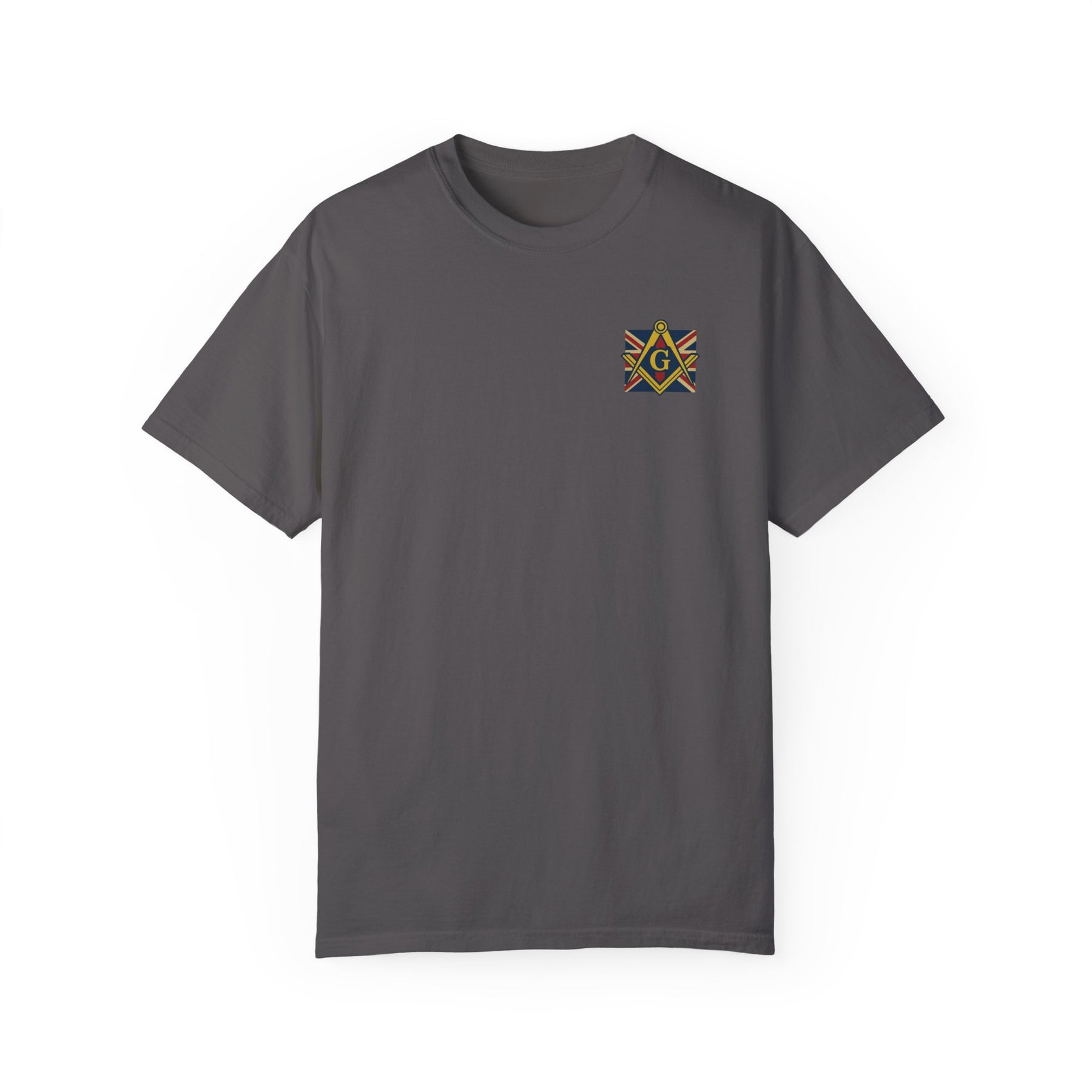 Master Mason Craft T-Shirt - United Kingdom Mason Garment-Dyed Tee - Bricks Masons