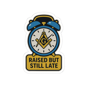 Master Mason Blue Lodge Sticker Decal - Boaz & Jachin Kiss-Cut Colorful - Bricks Masons