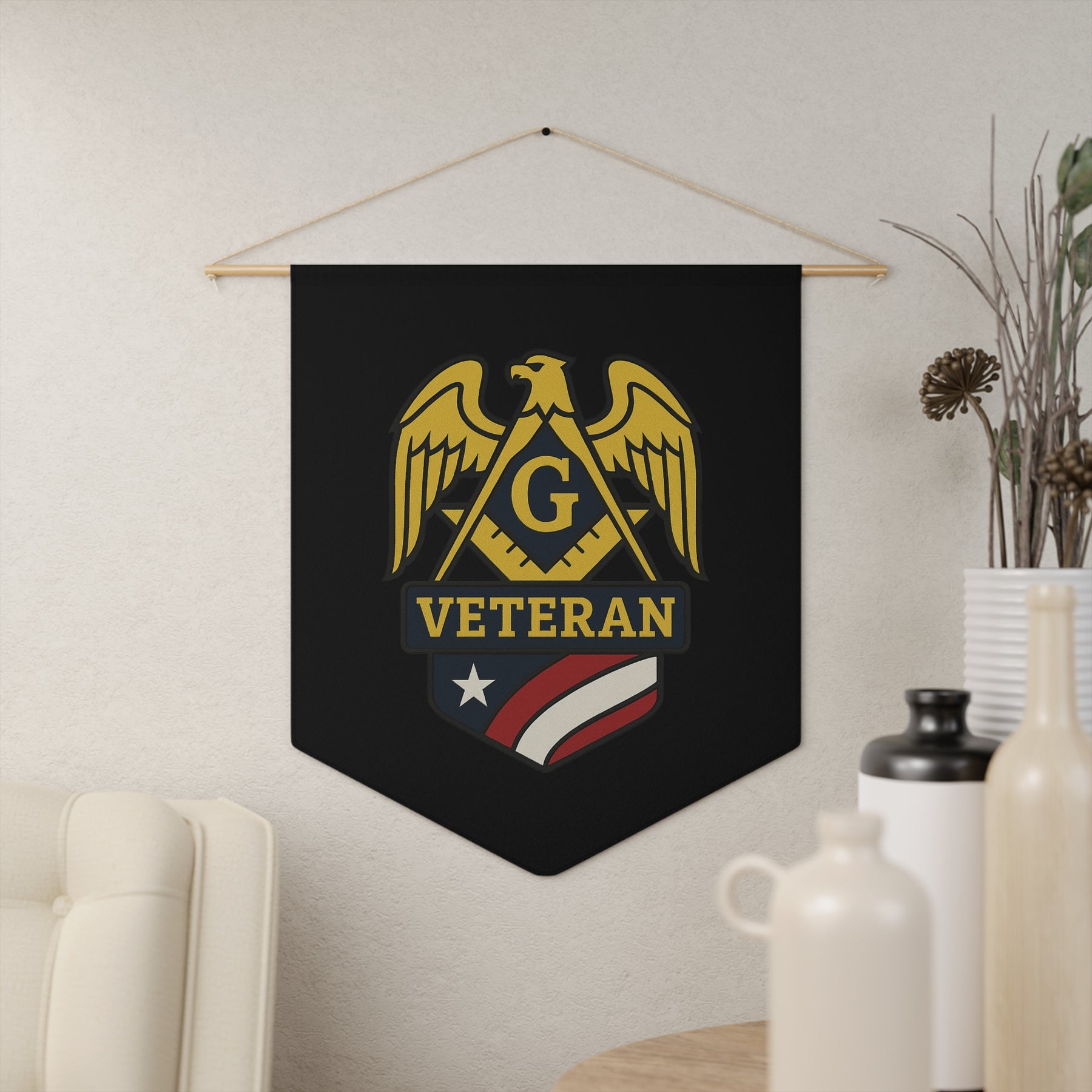 Master Mason Blue Lodge Pennant - Veteran Mason - Bricks Masons