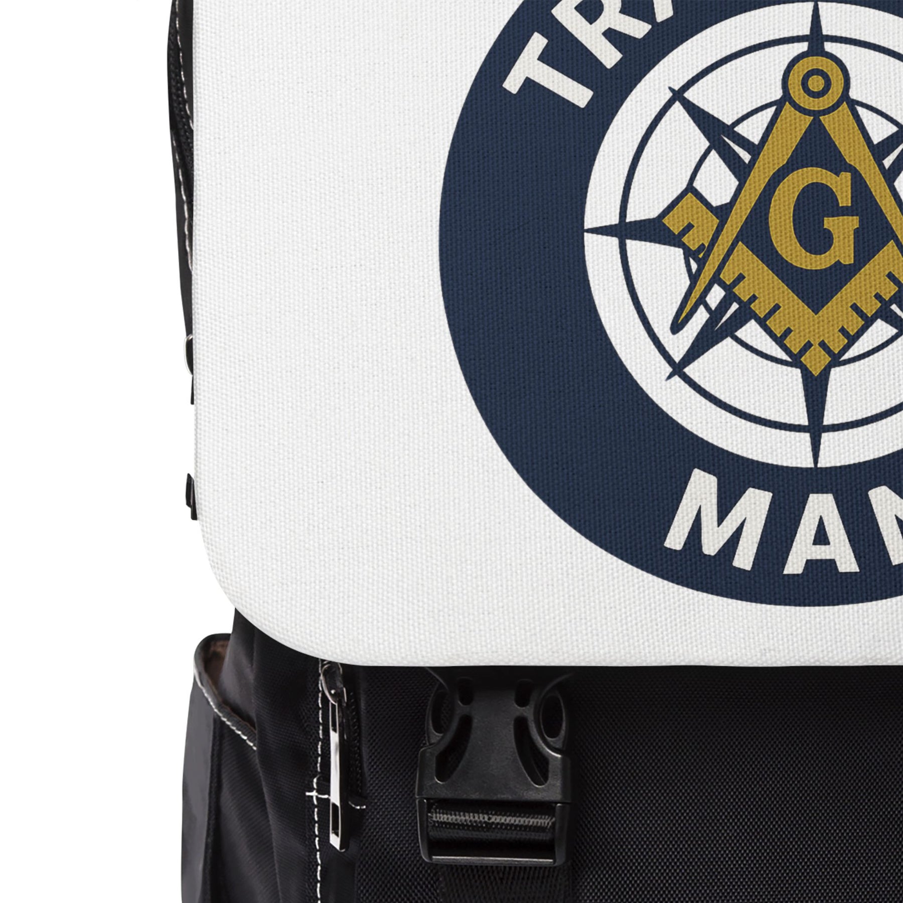 Master Mason Blue Lodge Backpack - Traveling Man Square & Compass G - Bricks Masons