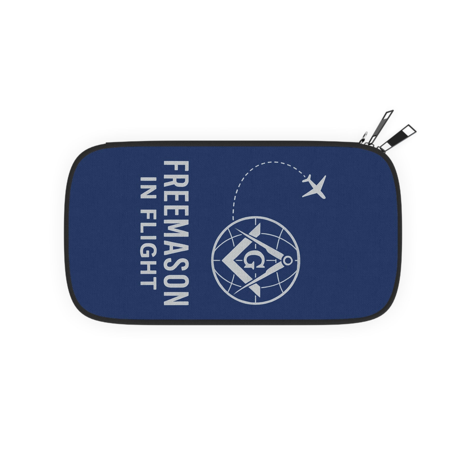 Master Mason Blue Lodge Passport Wallet - Navy Blue Freemason In Flight - Bricks Masons