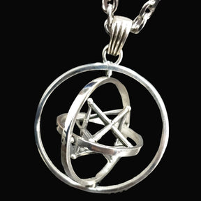 Merkaba Medal Silver Geometry Kabbalah 4 cm 12 g Art 1267 - Bricks Masons
