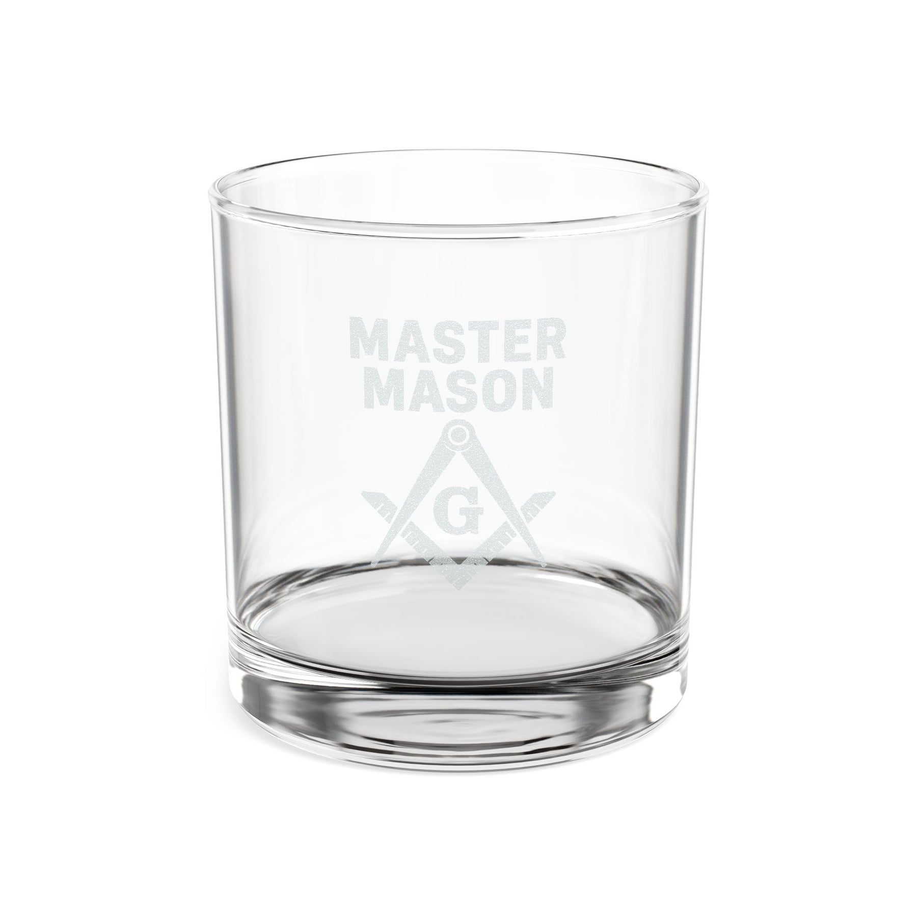 Master Mason Blue Lodge Whiskey Glass - Square & Compass with G