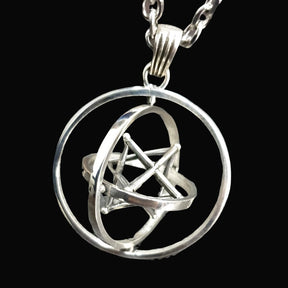 Merkaba Medal Silver Geometry Kabbalah 4 cm 12 g Art 1267 - Bricks Masons