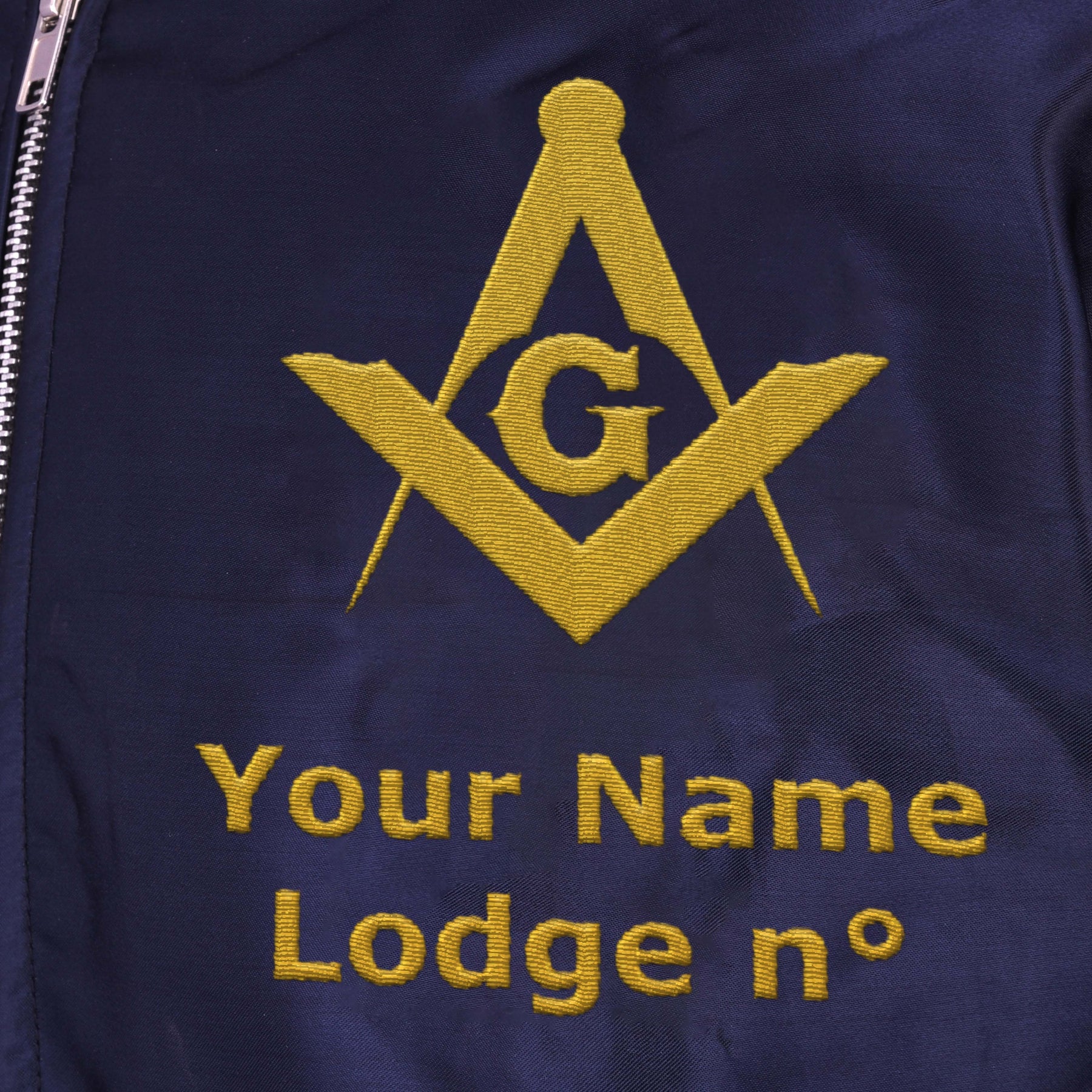 Master Mason Blue Lodge Jacket - Blue Color With Gold Embroidery - Bricks Masons