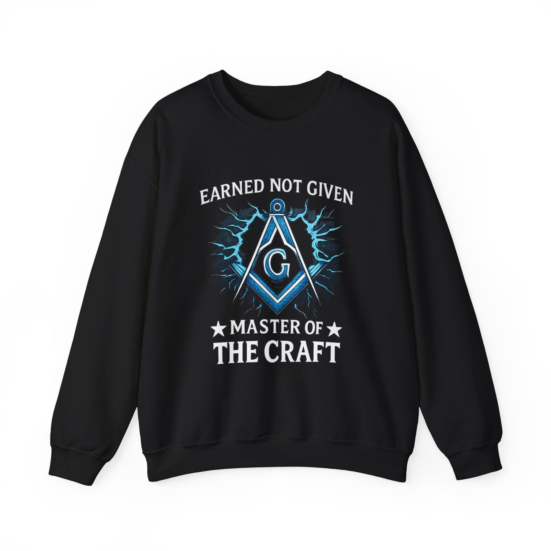 Master Mason Blue Lodge Sweatshirt – Verdient, nicht geschenkt – Meister der Freimaurer-Bruderschaft S&amp;C G