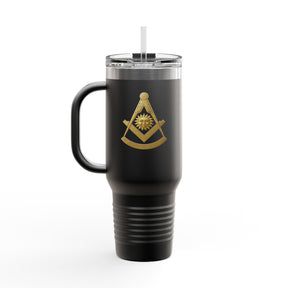 Past Master Blue Lodge Ringneck Tumbler - 40oz Stainless Steel & Insulated - Bricks Masons