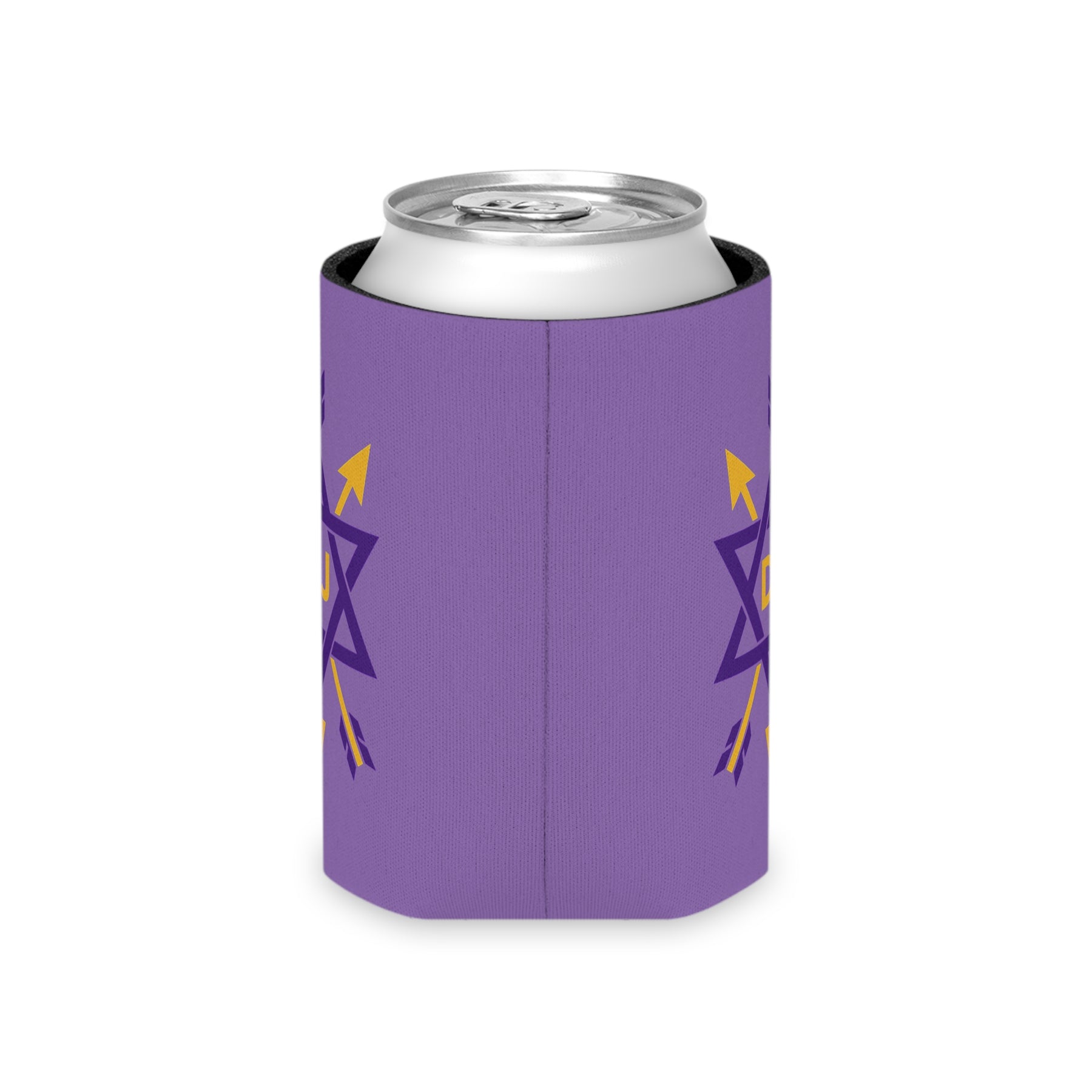 Order of the Secret Monitor Can Cooler - Purple Polyester Exterior - Bricks Masons