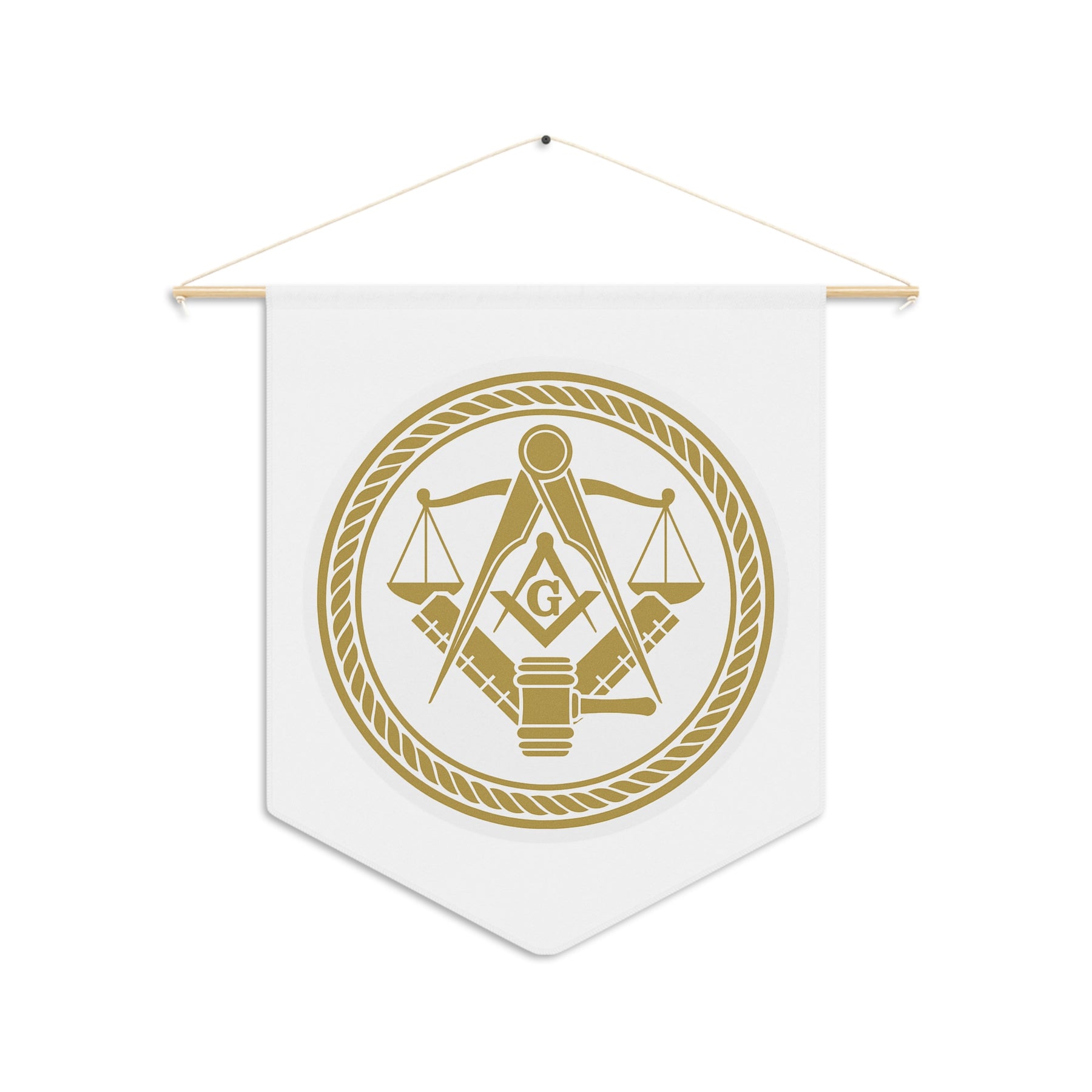Master Mason Blue Lodge Pennant - Symbol of Justice and Moral Leadership - Bricks Masons
