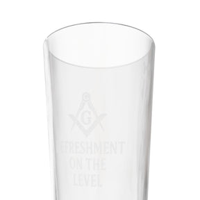 Meister-Freimaurer-Blaue Loge Pintglas – Erfrischung auf Augenhöhe mit Winkelmaß und Zirkel G