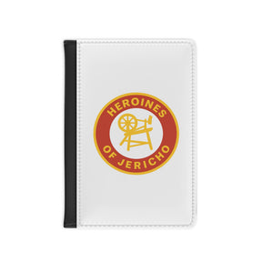 Heroines of Jericho Passport Cover - White PU Leather With Inner Compartments - Bricks Masons