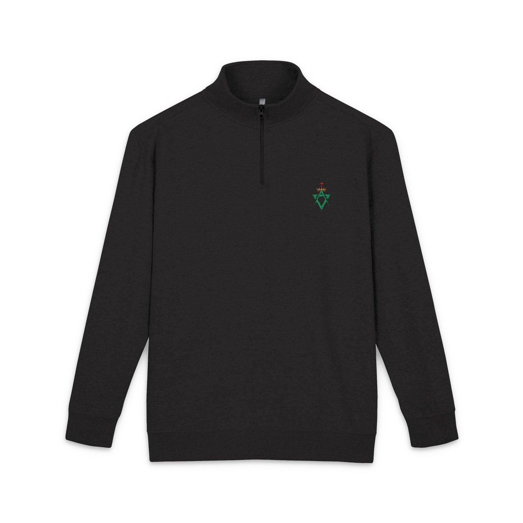 Allied Masonic Degrees Sweatshirt - Green AMD Emblem Embroidery - Bricks Masons