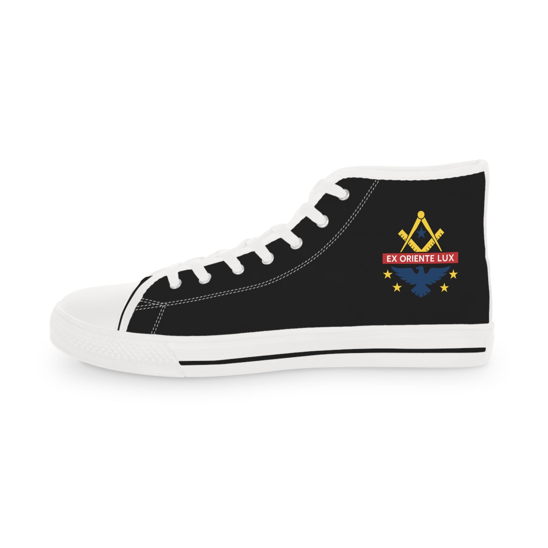 National Sojourners Sneaker - High Top Black & White - Bricks Masons