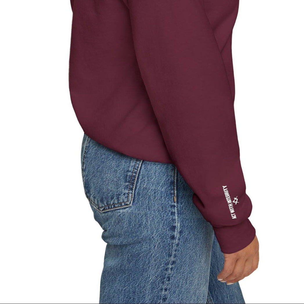 Master Mason Blue Lodge Sweatshirt - Justice Stand For Truth with Square & Compass - Bricks Masons