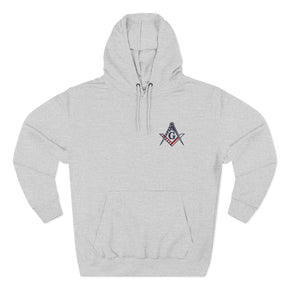 Master Mason Blue Lodge Hoodie - Front Stitch Design - Bricks Masons