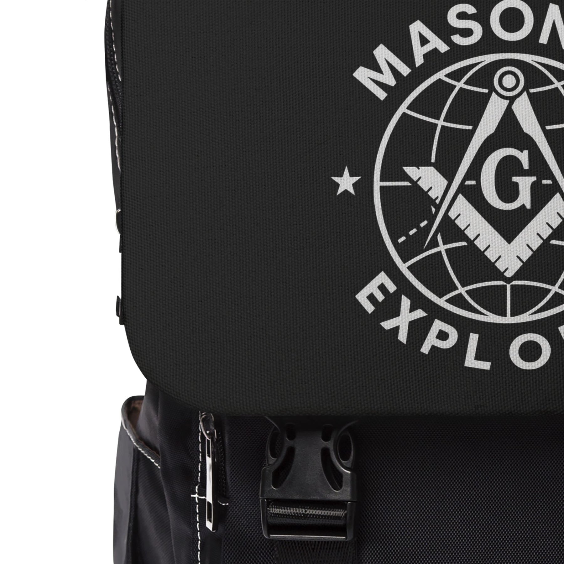 Master Mason Blue Lodge Backpack - Full Black Masonic Explorer - Bricks Masons