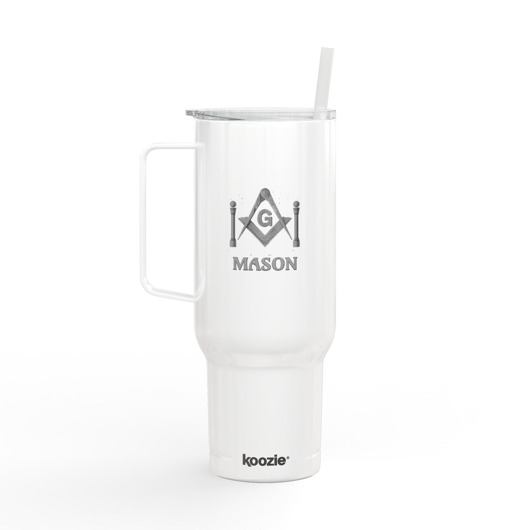 Master Mason Blue Lodge Ringneck Tumbler - Winkelmaß &amp; Zirkel G mit zwei Säulen