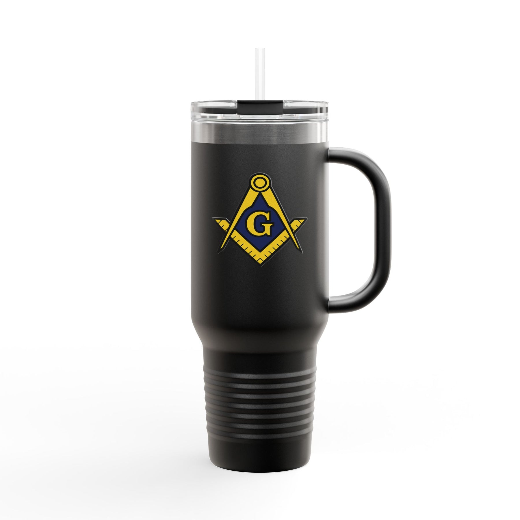 Master Mason Blue Lodge Ringneck Tumbler - Winkelmaß und Zirkel mit G