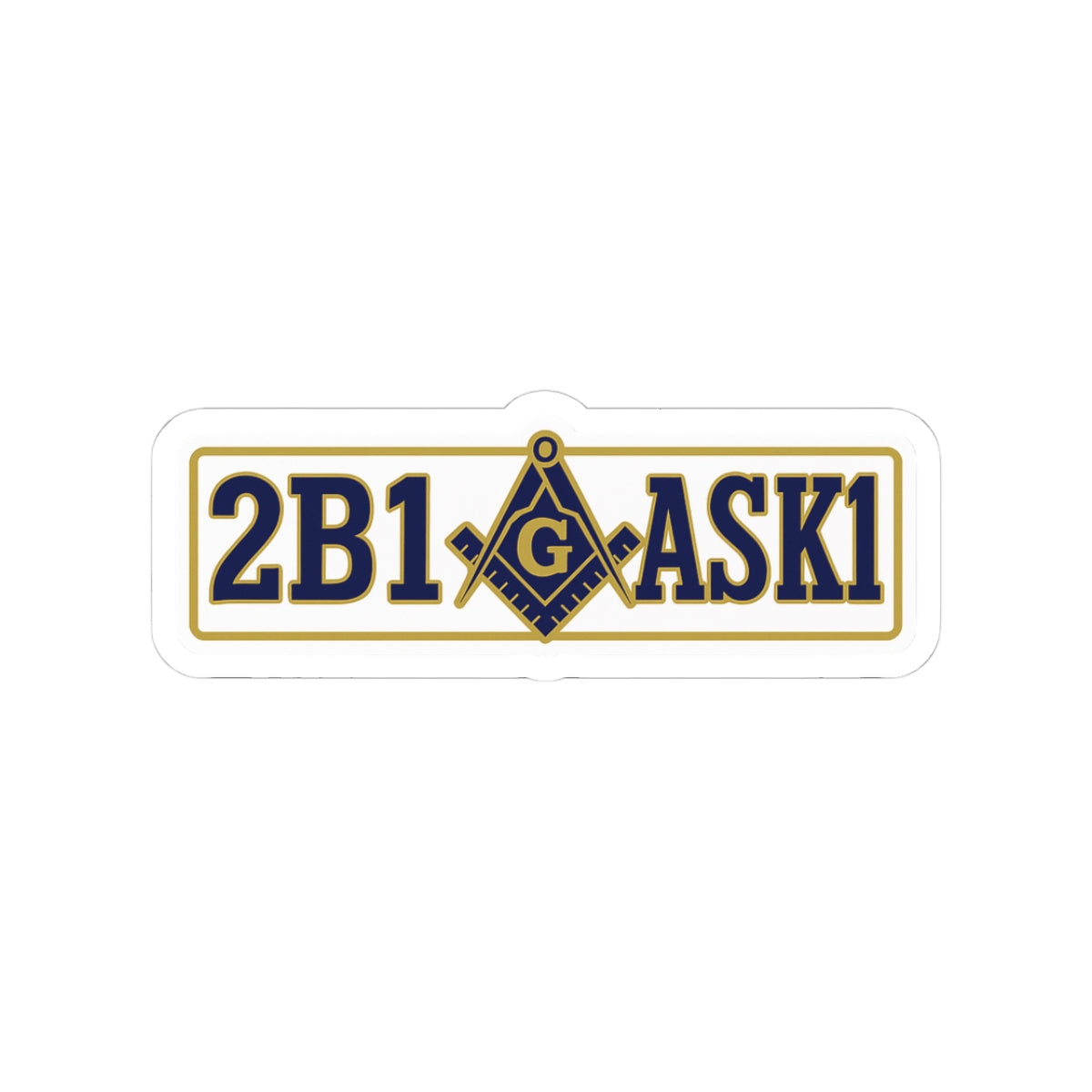 Master Mason Blue Lodge Sticker Decal - Kiss-Cut 2B1 ASK1 - Bricks Masons