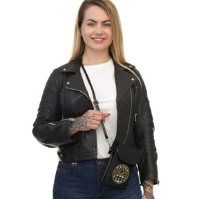 Master Mason Blue Lodge Cell Phone Wallet - Faith Hope Charity Microfiber Leather - Bricks Masons