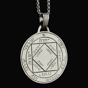 Solomon's Fifth Pentacle Pendant, consecrated to the Sun, Silver, 3 cm, 14 g, Art. 1733 - Bricks Masons