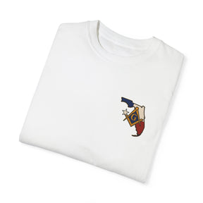 Master Mason Blue Lodge T-Shirt - Garment-Dyed Florida Mason - Bricks Masons
