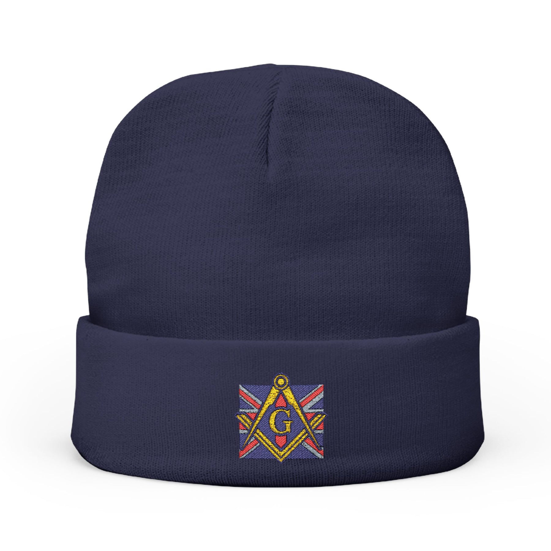 Master Mason Craft Beanie - Knit Embroidery United Kingdom Mason - Bricks Masons