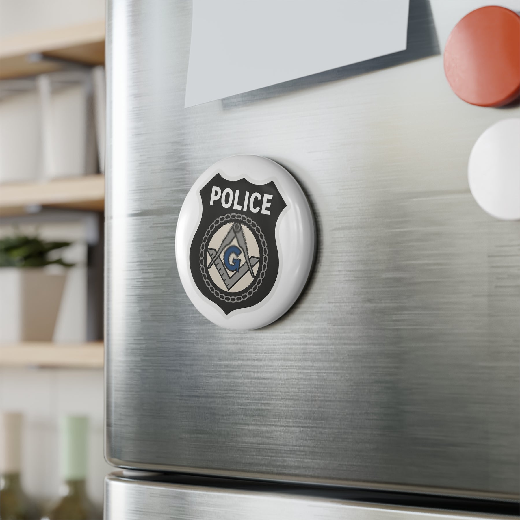 Master Mason Blue Lodge Magnet - Decorative Refrigerator - Bricks Masons