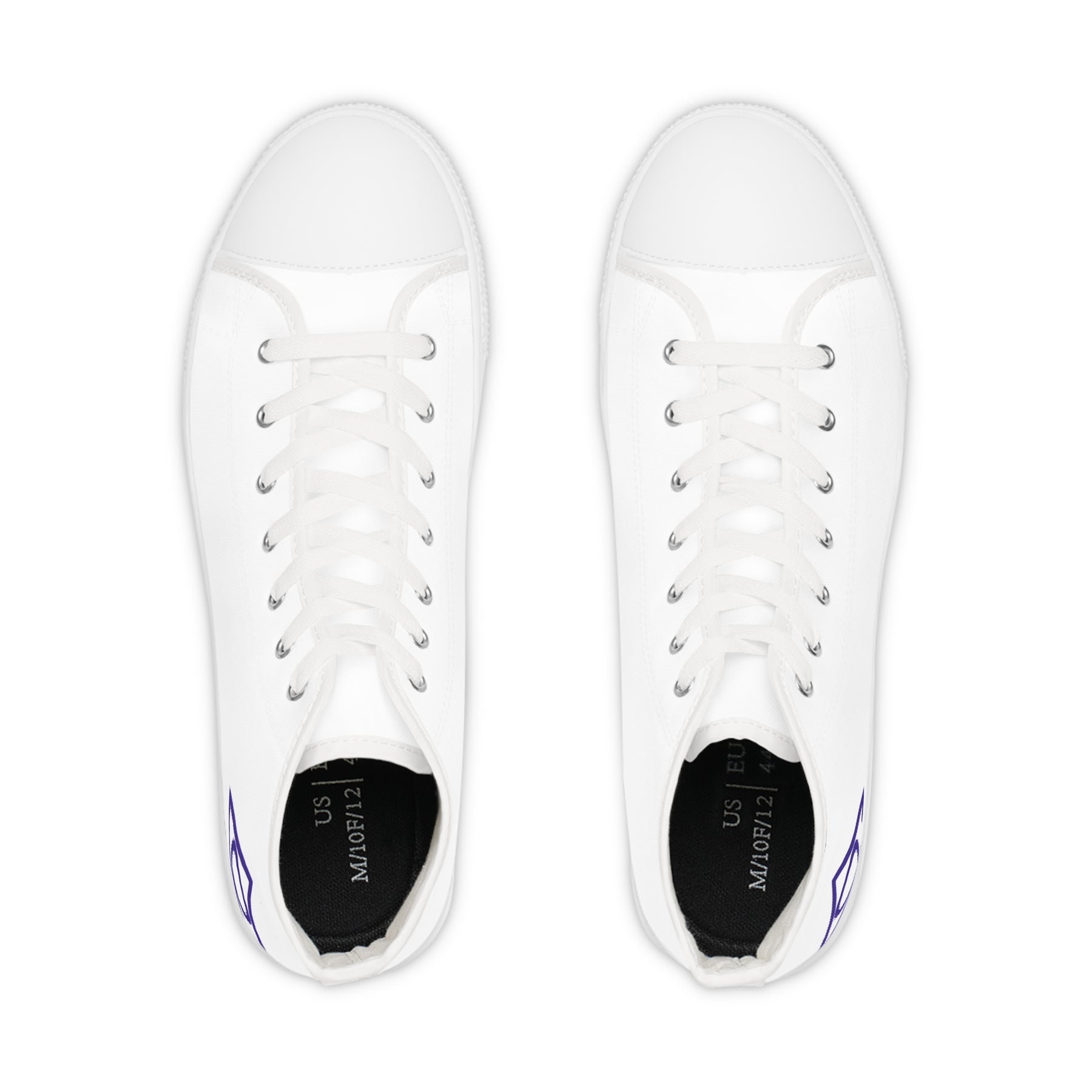 LOCOP Sneaker - High Top Black & White Purple Emblem - Bricks Masons