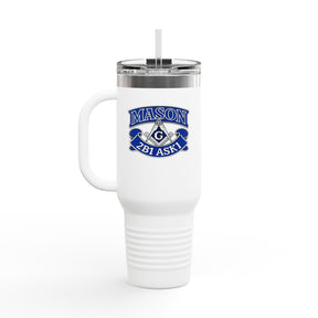 Master Mason Blue Lodge Ringneck Tumbler - 2B1 ASK1 mit Winkelmaß und Zirkel G