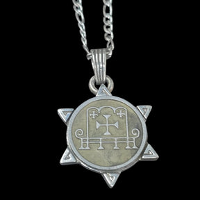 Demon Pendant 08 DUKE BARBATOS and Secret Seal of Solomon 72 Demons Lesser Key of Solomon Goetia In Silver 3 x 2.5 cm 12 Gr Art 1867 - Bricks Masons